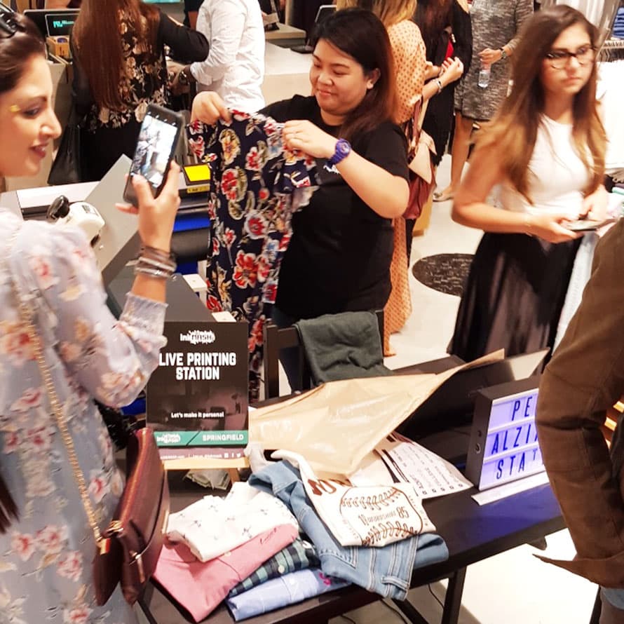 Springfield — In-store live printing station